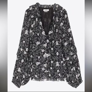 Isabel Marant Black and White Floral Blouse